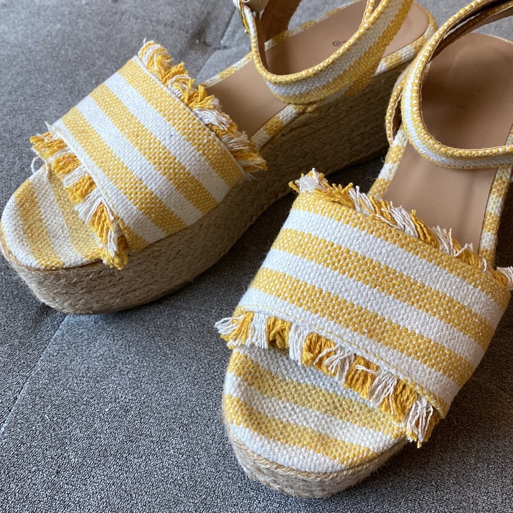 Qupid Striped Platform Espadrilles - image 6